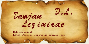 Damjan Ležimirac vizit kartica